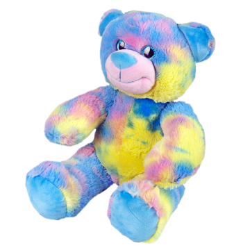 Soft cotton candy colored teddy bear