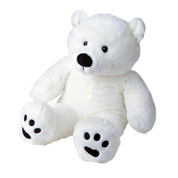 Lovable polar teddy bear with the cutest face