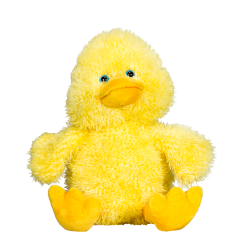 Cute yellow duck with blue eyes