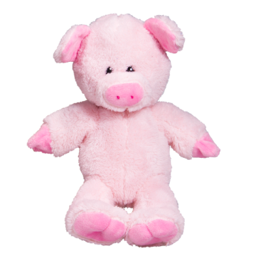Cute soft pink piggy with a snout ever so snuggly