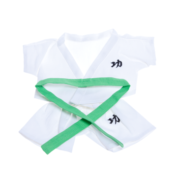 Karate Outfit in white with a green belt
