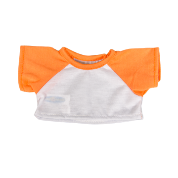 White T-Shirt with Orange sleeves