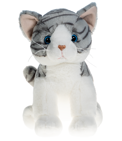 Purr cilla the Grey Tabby Cat 16 inch plush toy