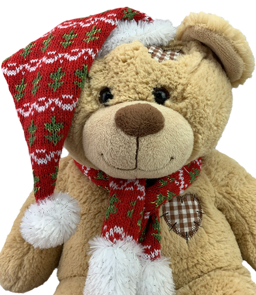 Teddy bear with hat and scarf cheap