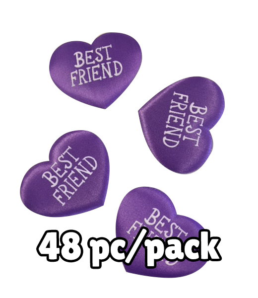 Purple Best Friends Heart Inserts pack of 48