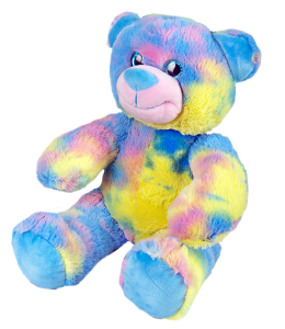 Soft cotton candy colored teddy bear