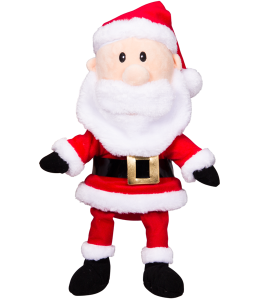 Santa in his classic outfit and soft white beard