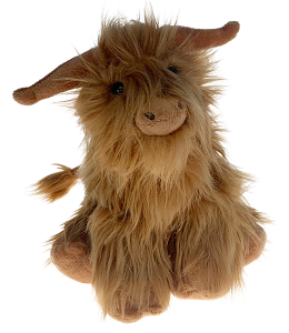Cute fluffy brown highland cow