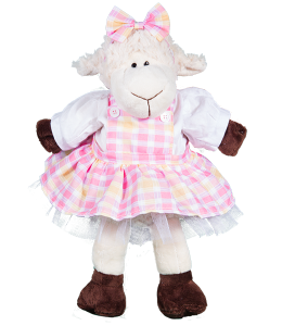 "Plaid Pinafore" w/Bow Headband (16")