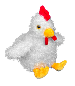 Sweet white fluffy chicken toy