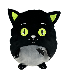 "Boo" the Black Cat Stuffa Squishie (with glow in the dark eyes)