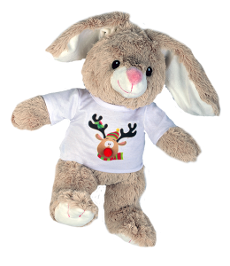 "Reindeer" T-Shirt w/Red Puff Nose (16")