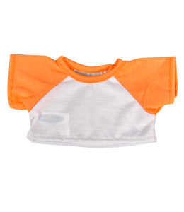 White T-Shirt with Orange sleeves