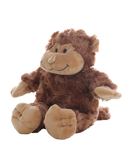 Monkey with wonderfully soft and nice fur in light brown and a cutest smile ever