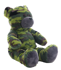 Cuddly Bear in Camo pattern