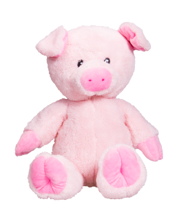 Cute soft pink piggy with a snout ever so snuggly