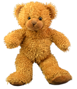 Super cute small mustard color teddy bear with wavy fur