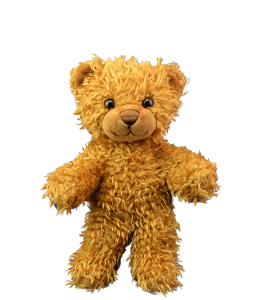 Super cute mustard color teddy bear with wavy fur