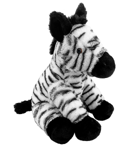 Adorable soft and furry zebra