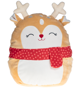Cute reindeer squishie with a red scarf