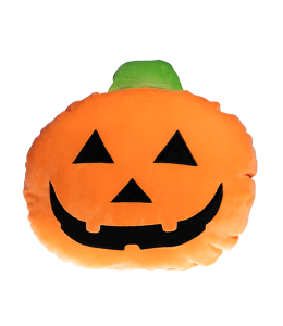 Pumpking Jack O Lantern Squishie pillow with a green accent