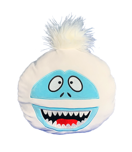 Pillow Snowbeast squishie in white with blue accents