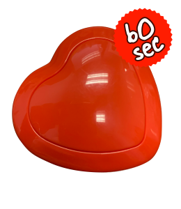 Red heart shaped recordable module with 60 sec in red circle
