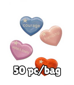 Colorful "Heart" Inserts (50 qty/bag)