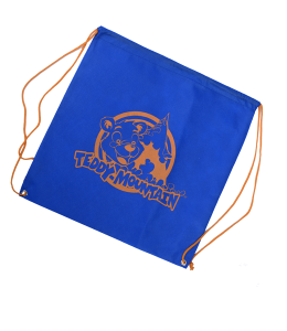 Blue "Teddy Mountain" Drawstring Bag(100/pack)