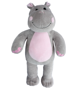 Adorable hippo with soft pink elements