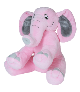Cute snouty pink elephant with gray accents