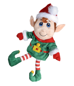 Christmas elf in a festive attire
