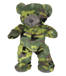 Cuddly Teddy Bear in Camo pattern
