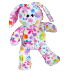Colorful bunny with sparkling eyes
