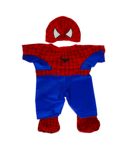 Spidey costume in red and blue with a mask