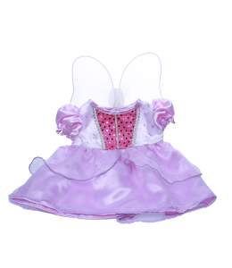 purple cinderella dress with transparent wings