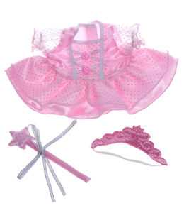 Cute pink princess outfit complete with a tiara and a wand
