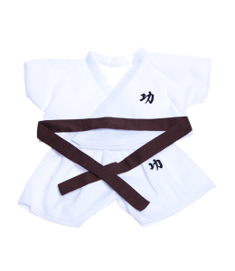Karate Outfit in white with a black belt