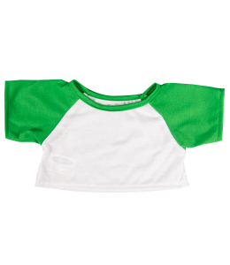 White T-Shirt with Green sleeves