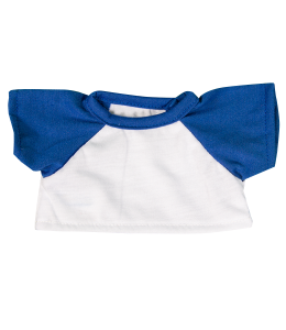 White T-Shirt with Royal Blue sleeves