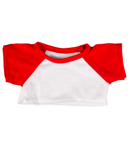 White T-Shirt with Red sleeves