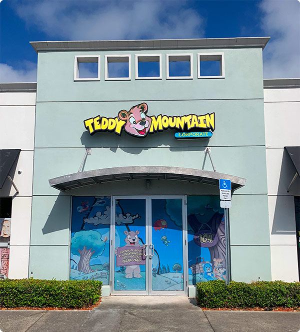 Teddy Mountain Headquarter Office front in sunny Kissimmee, Florida