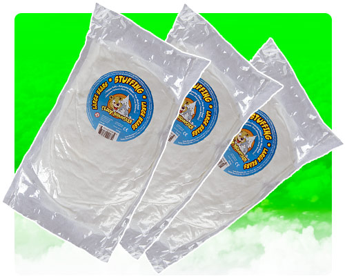 3 vacuum packed fiber packs on green background