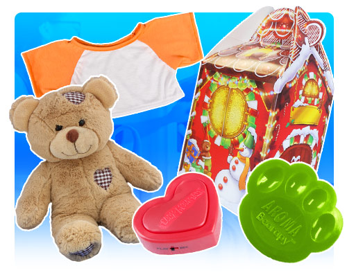 Plush Bear, heart insert, ascent chip, T-shirt and a Christmas Carry Home box